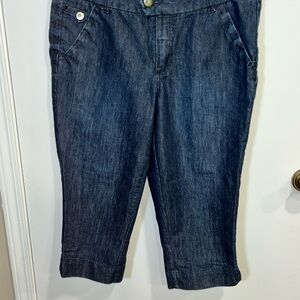 one 5 one Dark Blue Cropped Jeans